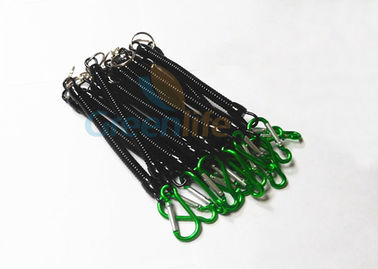 Lanière en plastique de Rentention canne à pêche, lanières vertes d'outil de sécurité de crochet de Carabiner