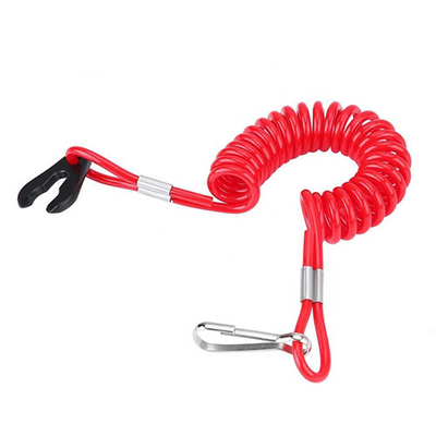 Corde enroulée extensible de polyuréthane de Jet Ski Lanyard Tether Red Spiral String