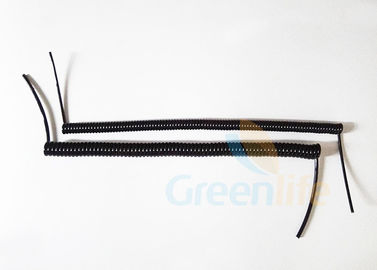 pleine ficelle enroulée interne de noir de corde de lanière d'acier inoxydable de 1.5M avec des queues de 10CM
