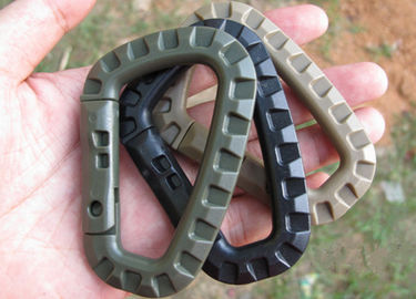 Forme instantanée en plastique verte d'os adaptée aux besoins du client par Carabiners de crochet d'armée grande 85 * 56mm
