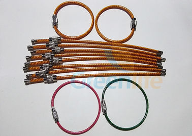 Les accessoires de lanière de fil d'acier inoxydable ont coloré la bande de poignet enduite par unité centrale avec la boucle de serrure